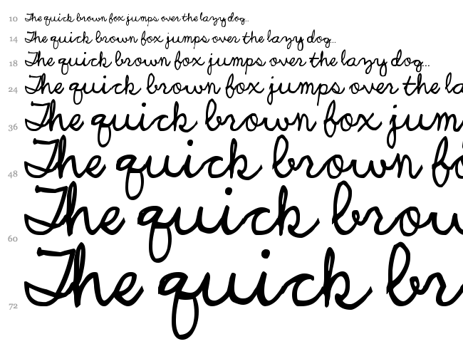 UCU Charles Script font waterfall